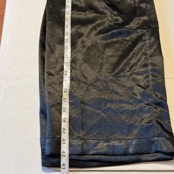 New-a new day-16-black-high-rise, satin, pleated, wide leg, slouchy, cargo pants - Picture 13 of 15